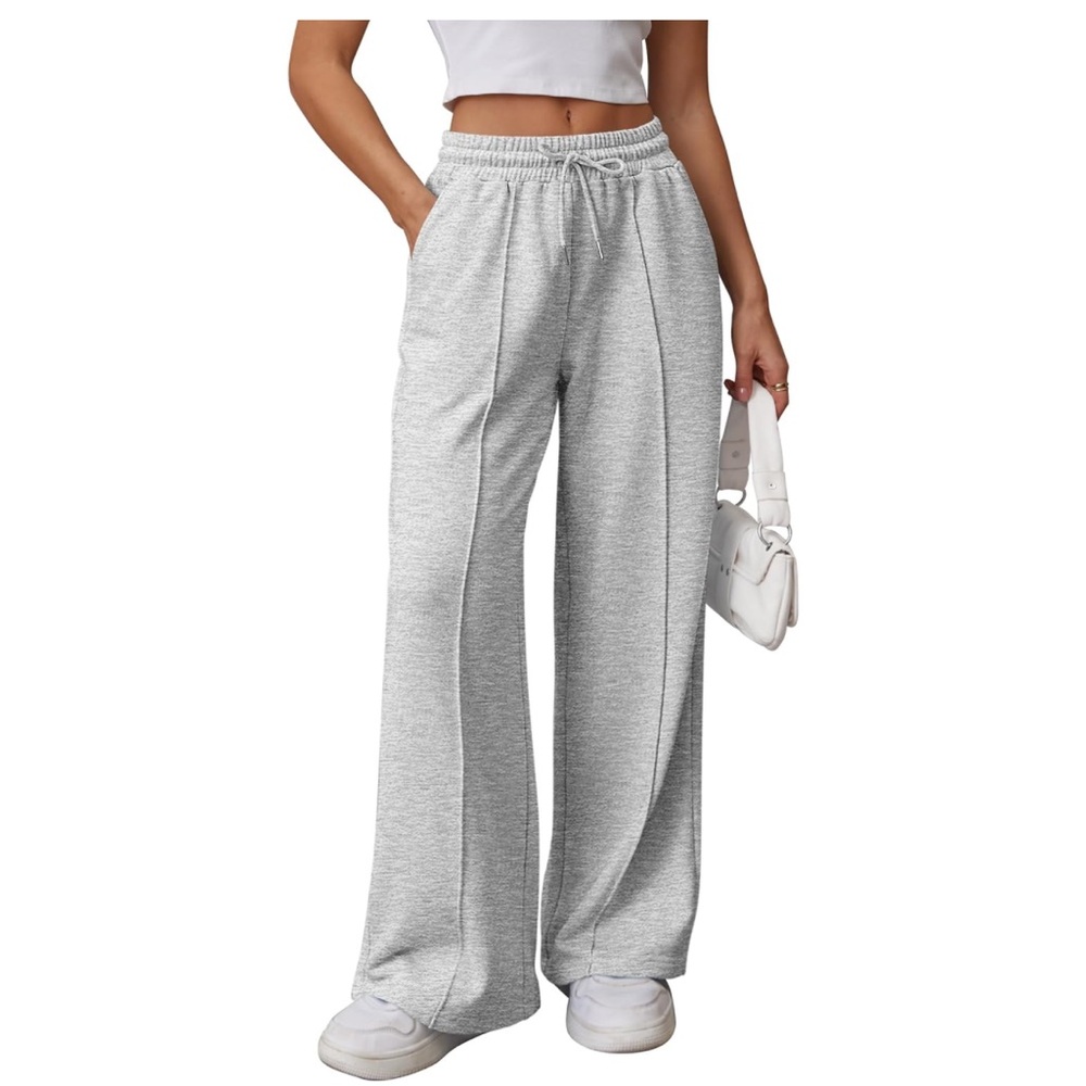 Women's Gray Wide-Leg Pants